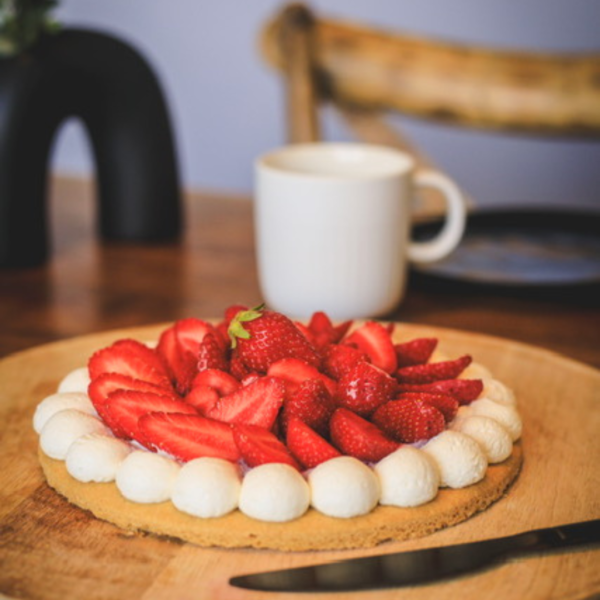 Tarte aux fraises de saison sans gluten